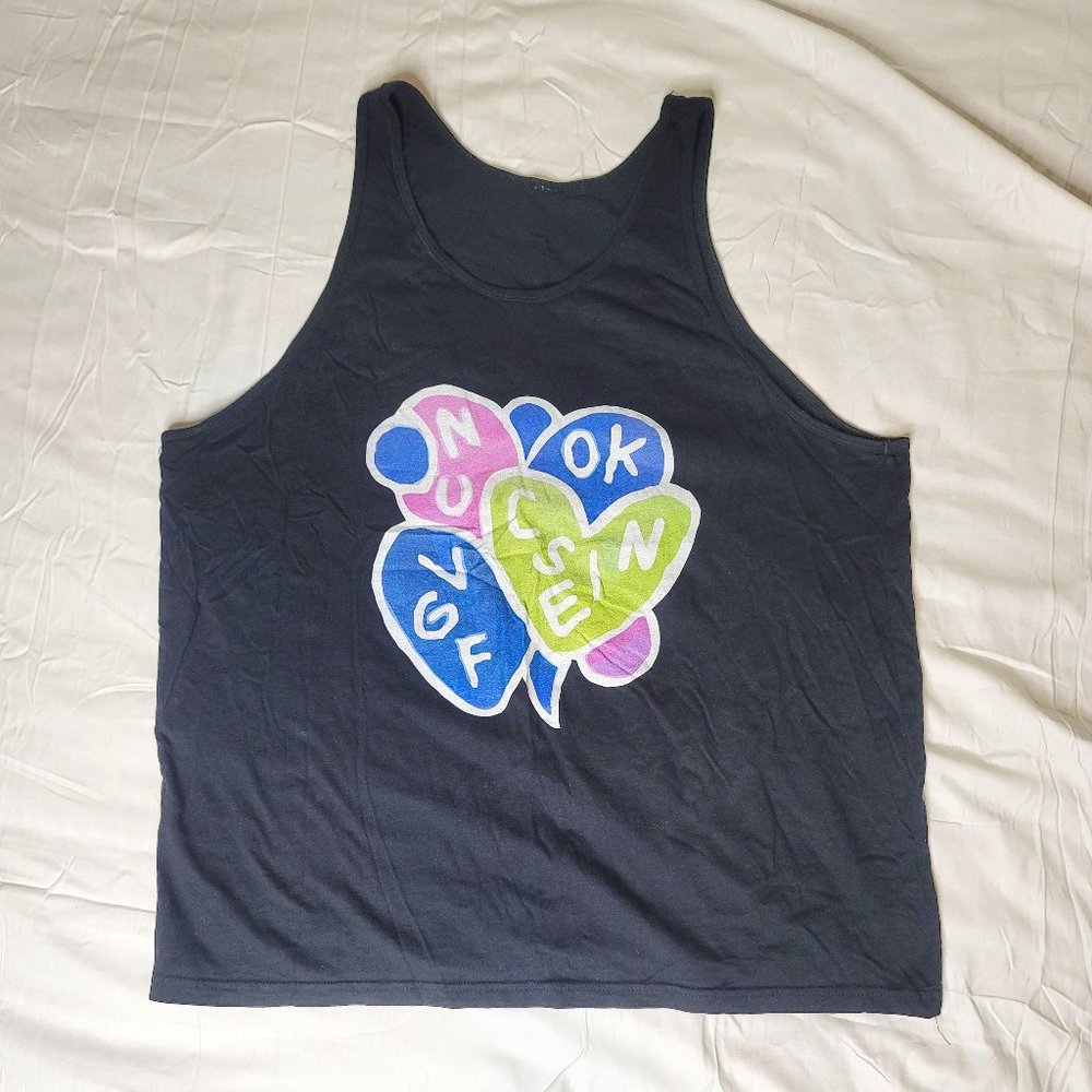 Black and color print Life is Strange muscle tee Plus Size 2X